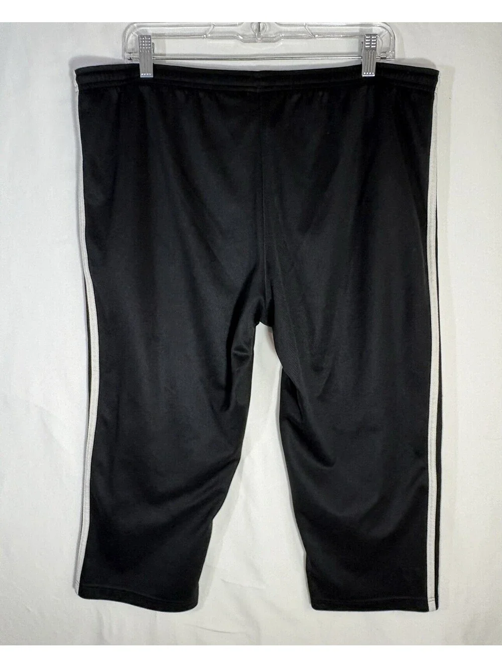 adidas 3 Stripe 3/4 Training Track Pants Mens L Black Soccer Athletic Joggers
